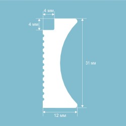 Финишный молдинг под покраску Cosca Decor MF008 2800×31×12