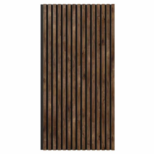 МДФ стеновая панель акустическая Cosca Decor Сканди Дуб Старинный Натуральный черный войлок 1200×600×19