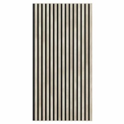 МДФ стеновая панель акустическая Cosca Decor Сканди Ясень Кристалл черный войлок 1200×600×19