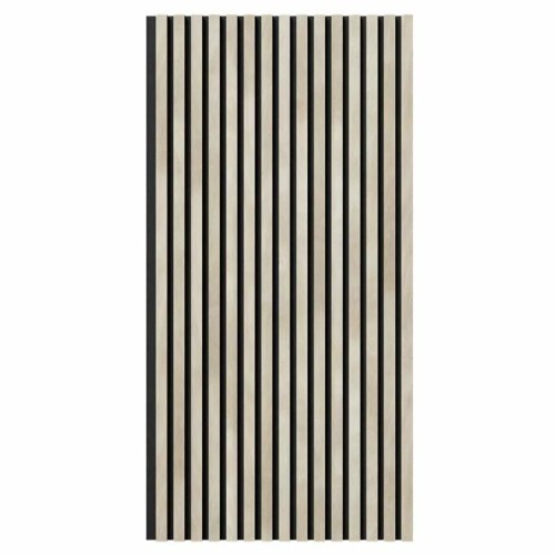 МДФ стеновая панель акустическая Cosca Decor Сканди Ясень Кристалл черный войлок 1200×600×19