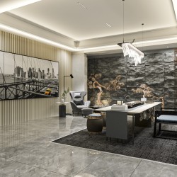 МДФ стеновая панель акустическая Cosca Decor Сканди Ясень Кристалл черный войлок 1200×600×19