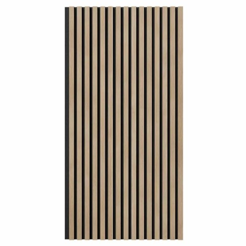 МДФ стеновая панель акустическая Cosca Decor Сканди Ясень Тирамису черный войлок 1200×600×19