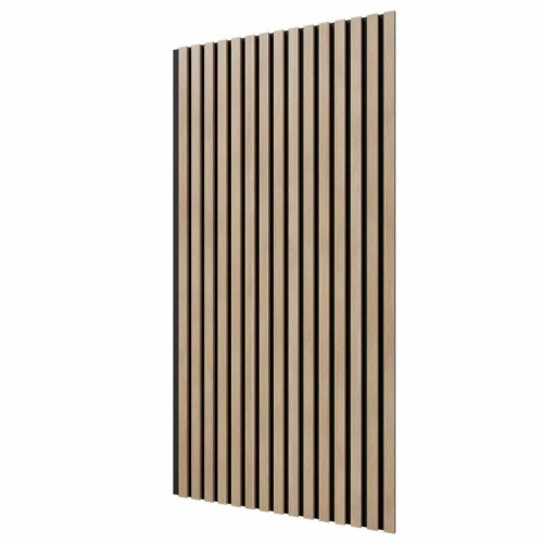 МДФ стеновая панель акустическая Cosca Decor Сканди Ясень Тирамису черный войлок 1200×600×19