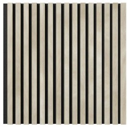 МДФ стеновая панель акустическая Cosca Decor Сканди Ясень Кристалл черный войлок 600×600×19