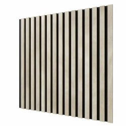 МДФ стеновая панель акустическая Cosca Decor Сканди Ясень Кристалл черный войлок 600×600×19