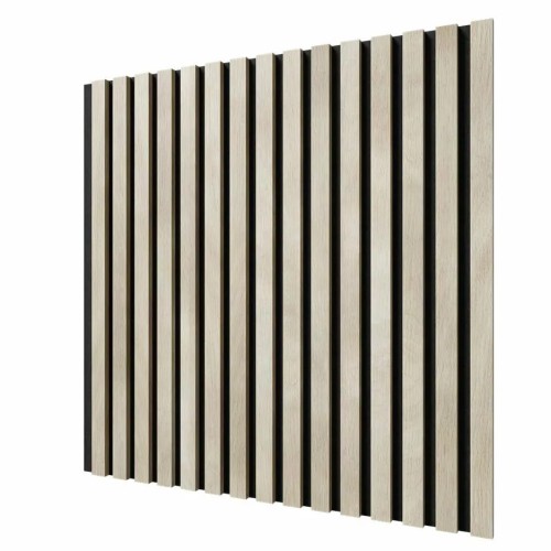 МДФ стеновая панель акустическая Cosca Decor Сканди Ясень Кристалл черный войлок 600×600×19