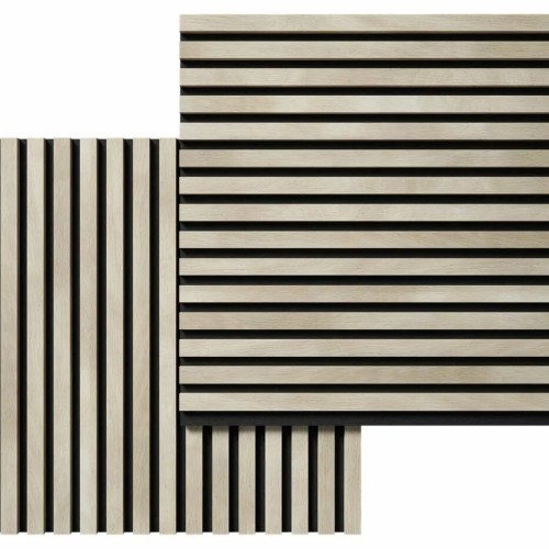 МДФ стеновая панель акустическая Cosca Decor Сканди Ясень Кристалл черный войлок 600×600×19