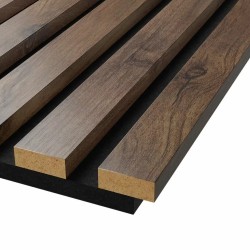 МДФ стеновая панель акустическая Cosca Decor Сканди Дуб Старинный Натуральный черный войлок 600×600×19