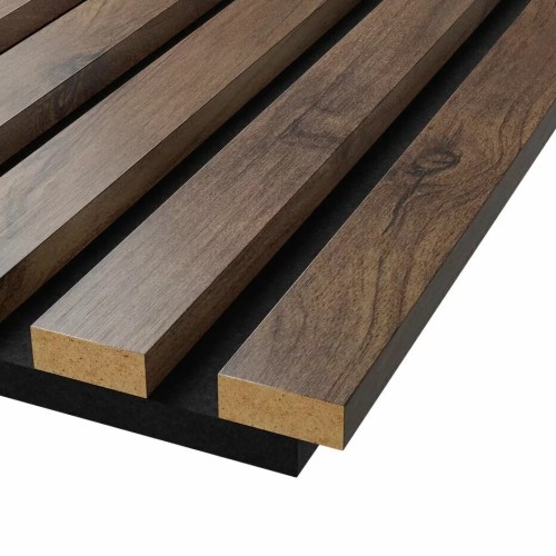 МДФ стеновая панель акустическая Cosca Decor Сканди Дуб Старинный Натуральный черный войлок 600×600×19