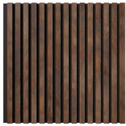 МДФ стеновая панель акустическая Cosca Decor Сканди Дуб Барон Темный черный войлок 600×600×19