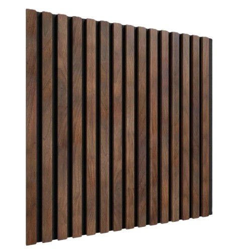 МДФ стеновая панель акустическая Cosca Decor Сканди Дуб Барон Темный черный войлок 600×600×19