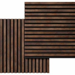 МДФ стеновая панель акустическая Cosca Decor Сканди Дуб Барон Темный черный войлок 600×600×19