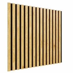 МДФ стеновая панель акустическая Cosca Decor Сканди Дуб Медный черный войлок 600×600×19