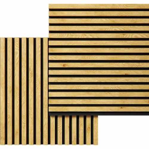 МДФ стеновая панель акустическая Cosca Decor Сканди Дуб Медный черный войлок 600×600×19