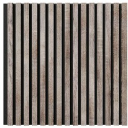 МДФ стеновая панель акустическая Cosca Decor Сканди Дуб Дымчатый черный войлок 600×600×19