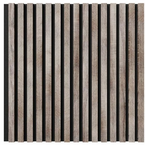 МДФ стеновая панель акустическая Cosca Decor Сканди Дуб Дымчатый черный войлок 600×600×19