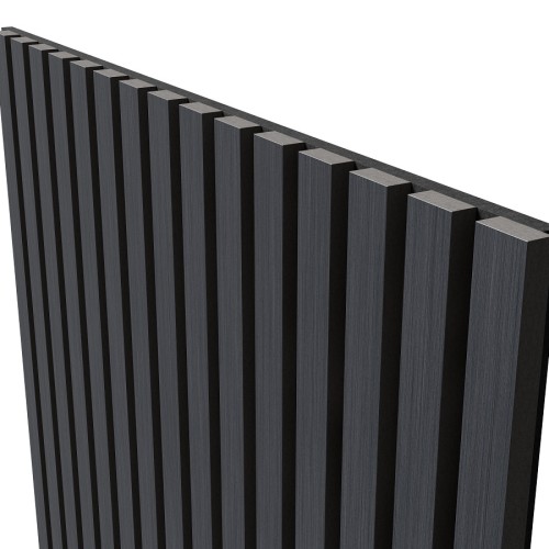 МДФ стеновая панель акустическая Cosca Decor Монако Дуб Антрацит Темно-серый черный войлок 2750×600×21
