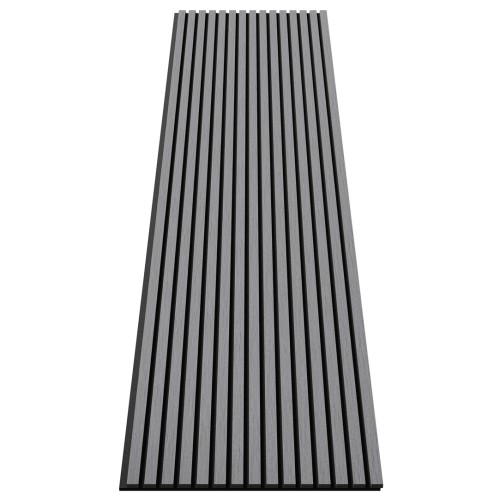 МДФ стеновая панель акустическая Cosca Decor Монако Дуб Ардженто Светло-серый черный войлок 2750×600×21