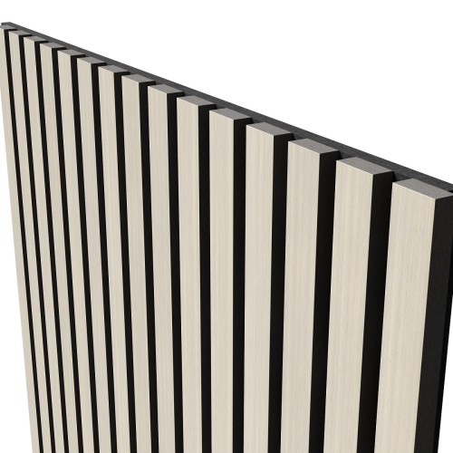 МДФ стеновая панель акустическая Cosca Decor Монако Дуб Клэр Светлый черный войлок 1200×600×21