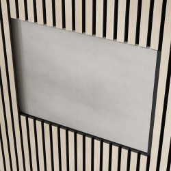 МДФ стеновая панель акустическая Cosca Decor Монако Дуб Клэр Светлый черный войлок 1200×600×21