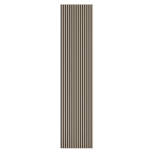 МДФ стеновая панель акустическая Cosca Decor Монако Дуб Латте Бежевый черный войлок 2750×600×21