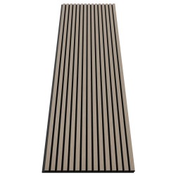 МДФ стеновая панель акустическая Cosca Decor Монако Дуб Латте Бежевый черный войлок 2750×600×21