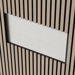 МДФ стеновая панель акустическая Cosca Decor Монако Дуб Латте Бежевый черный войлок 2750×600×21