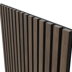 МДФ стеновая панель акустическая Cosca Decor Монако Дуб Маррон Коричневый черный войлок 2750×600×21