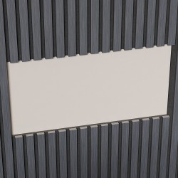 МДФ стеновая панель акустическая Cosca Decor Монако Дуб Антрацит Темно-серый черный войлок 1200×600×21