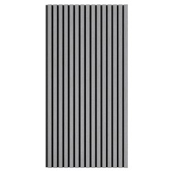 МДФ стеновая панель акустическая Cosca Decor Монако Дуб Ардженто Светло-серый черный войлок 1200×600×21