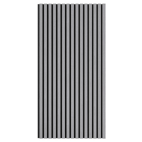 МДФ стеновая панель акустическая Cosca Decor Монако Дуб Ардженто Светло-серый черный войлок 1200×600×21