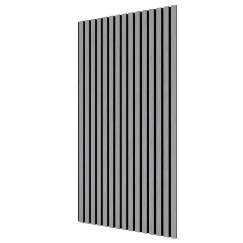 МДФ стеновая панель акустическая Cosca Decor Монако Дуб Ардженто Светло-серый черный войлок 1200×600×21