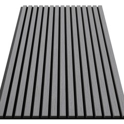 МДФ стеновая панель акустическая Cosca Decor Монако Дуб Ардженто Светло-серый черный войлок 1200×600×21