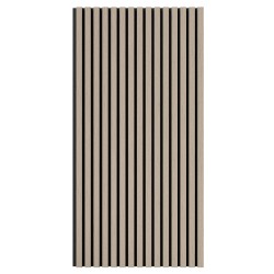 МДФ стеновая панель акустическая Cosca Decor Монако Дуб Латте Бежевый черный войлок 1200×600×21