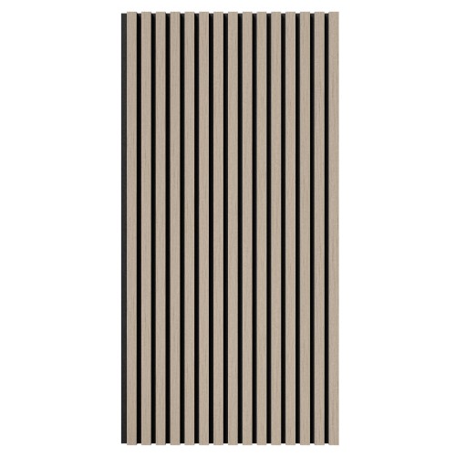 МДФ стеновая панель акустическая Cosca Decor Монако Дуб Латте Бежевый черный войлок 1200×600×21