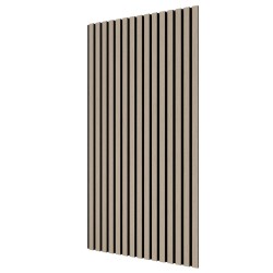 МДФ стеновая панель акустическая Cosca Decor Монако Дуб Латте Бежевый черный войлок 1200×600×21