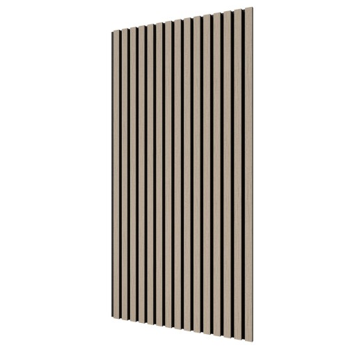 МДФ стеновая панель акустическая Cosca Decor Монако Дуб Латте Бежевый черный войлок 1200×600×21