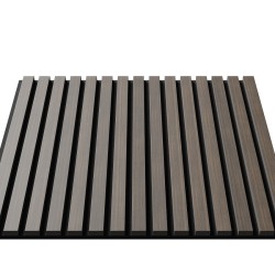 МДФ стеновая панель акустическая Cosca Decor Монако Дуб Маррон Коричневый черный войлок 1200×600×21