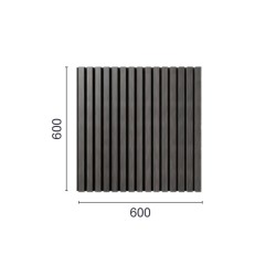 МДФ стеновая панель акустическая Cosca Decor Монако Дуб Латте Бежевый черный войлок 600×600×21