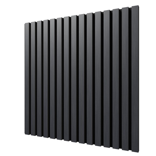 МДФ стеновая панель акустическая Cosca Decor Монако Дуб Антрацит Темно-серый черный войлок 600×600×21