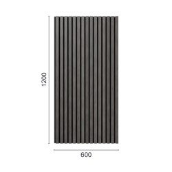 МДФ стеновая панель акустическая Cosca Decor Монако Дуб Клэр Светлый черный войлок 1200×600×21