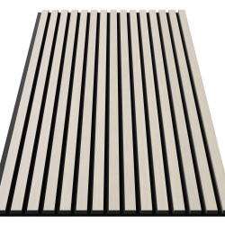 МДФ стеновая панель акустическая Cosca Decor Монако Дуб Клэр Светлый черный войлок 1200×600×21