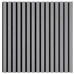 МДФ стеновая панель акустическая Cosca Decor Монако Дуб Ардженто Светло-серый черный войлок 600×600×21