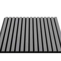 МДФ стеновая панель акустическая Cosca Decor Монако Дуб Ардженто Светло-серый черный войлок 600×600×21