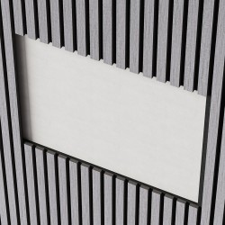 МДФ стеновая панель акустическая Cosca Decor Монако Дуб Ардженто Светло-серый черный войлок 600×600×21