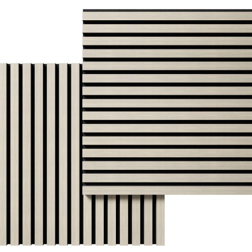 МДФ стеновая панель акустическая Cosca Decor Монако Дуб Клэр Светлый черный войлок 600×600×21