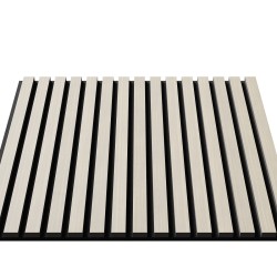 МДФ стеновая панель акустическая Cosca Decor Монако Дуб Клэр Светлый черный войлок 600×600×21