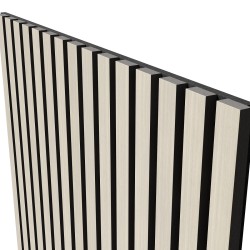 МДФ стеновая панель акустическая Cosca Decor Монако Дуб Клэр Светлый черный войлок 600×600×21