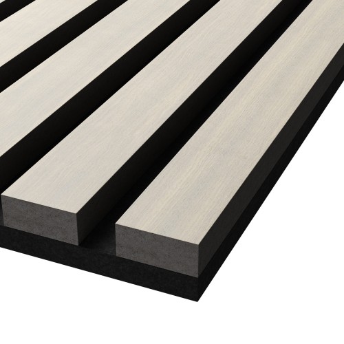 МДФ стеновая панель акустическая Cosca Decor Монако Дуб Клэр Светлый черный войлок 600×600×21