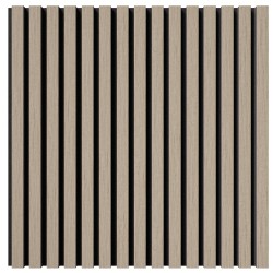 МДФ стеновая панель акустическая Cosca Decor Монако Дуб Латте Бежевый черный войлок 600×600×21